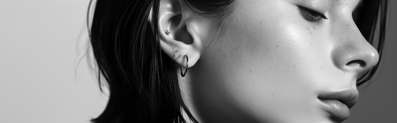 TIV Titanium Piercing Jewelry Stud Earrings