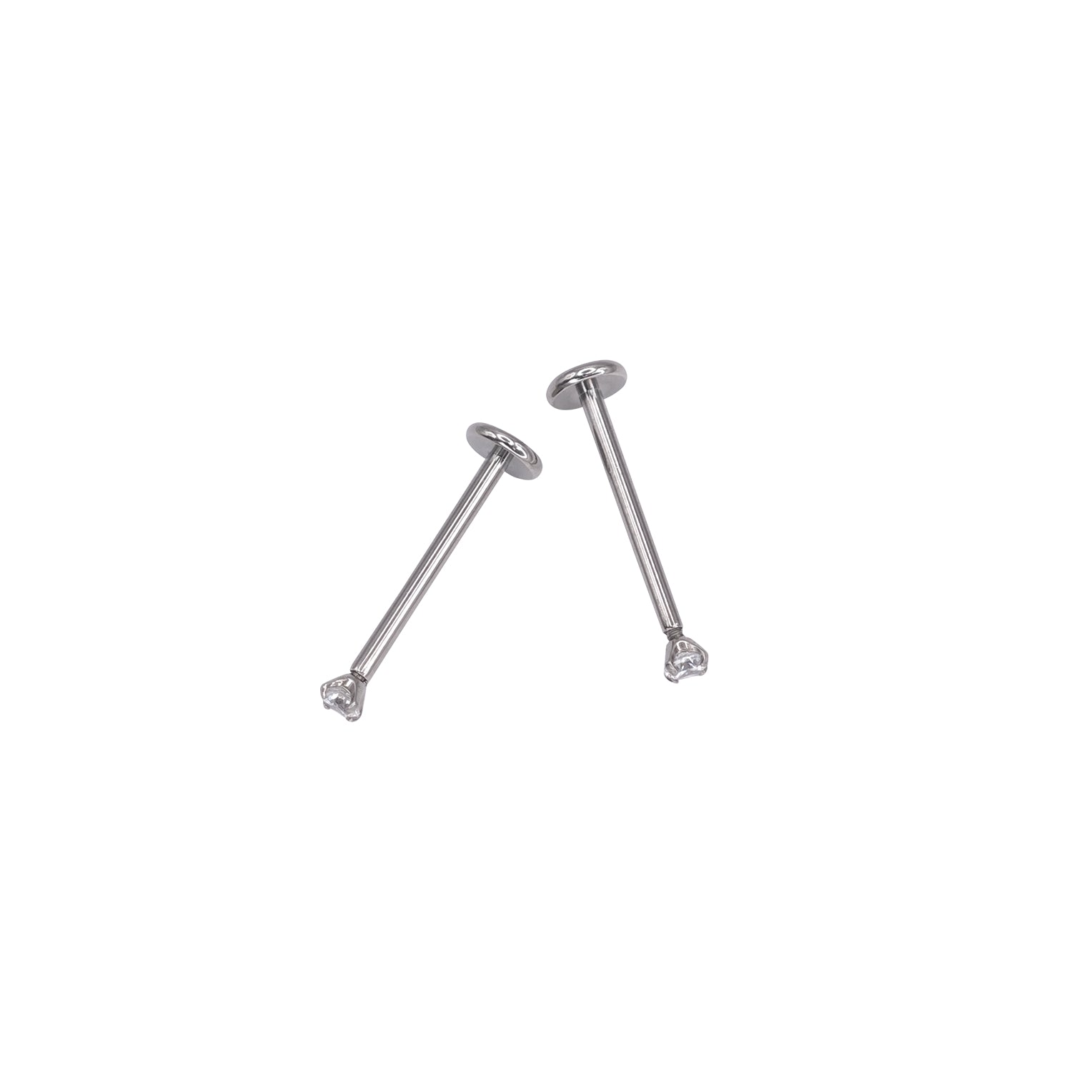 Mini Zircon Titanium Lip Piercing & Earrings