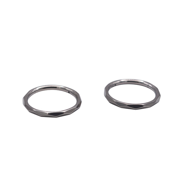 Geometric Faceted Titanium Piercing Earrings