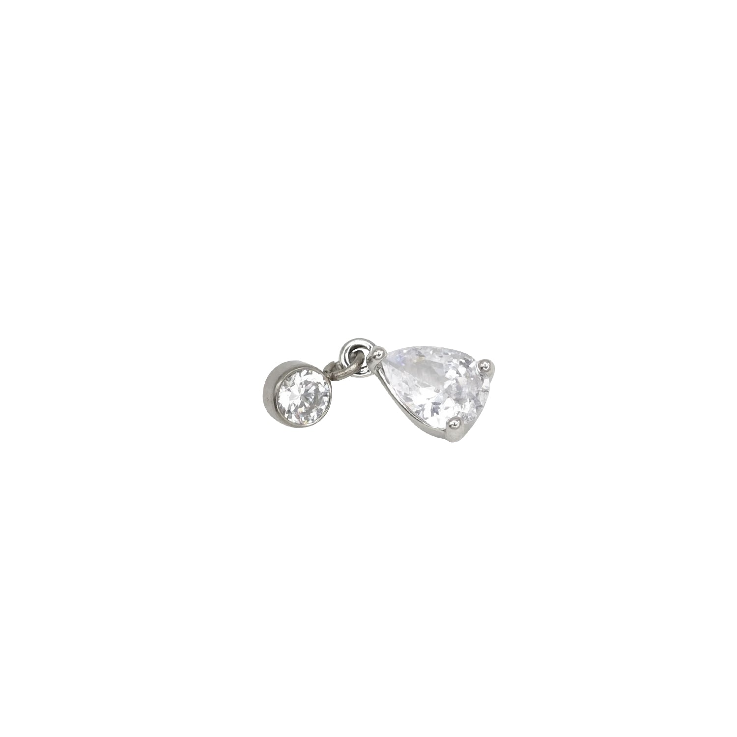 Teardrop Titanium Earring piercing